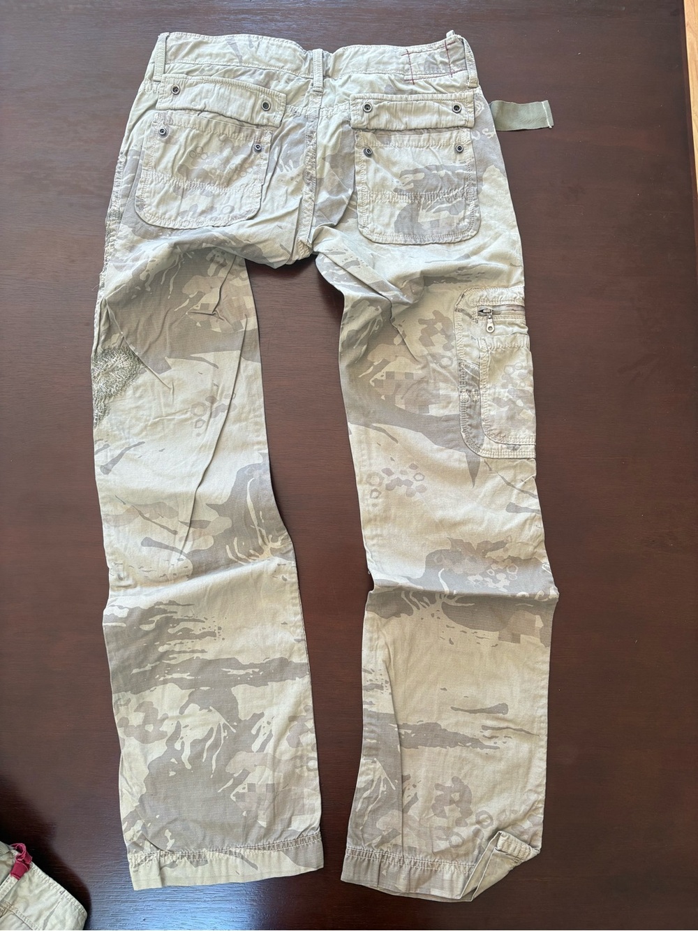 Light Tan Camouflage Cargo Pants - Picture 2 of 4